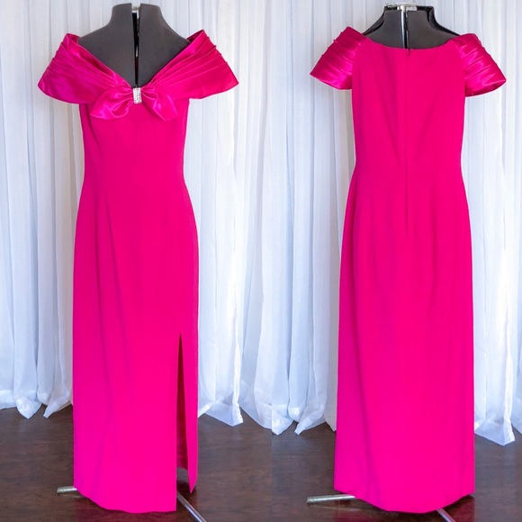 Morton Myles Dresses & Skirts - Plus Size Off Shoulder Bow Homecoming Prom Dress